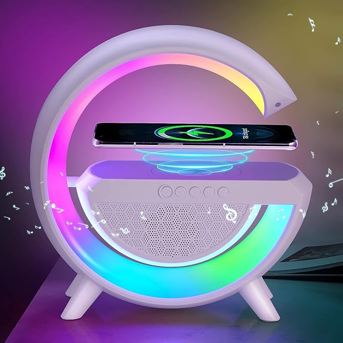 Wireless Charger Speaker with LED Light – Fast Charging Bluetooth Speaker