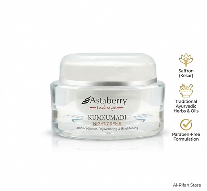 Night Cream for Glowing Skin – Astaberry Indulge Kumkumadi Skin Brightening & Hydrating Night Cream
