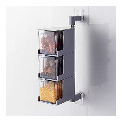 3 Layers Sticking Rotary Seasoning Kitchen Organizer