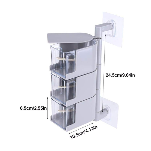 3 Layers Sticking Rotary Seasoning Kitchen Organizer