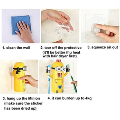 موزع معجون أسنان على شكل شخصيات المينيونز