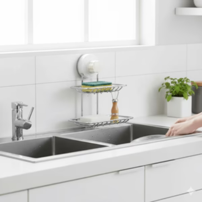 حامل صابون مثبت على الحائط بطبقة مزدوجة