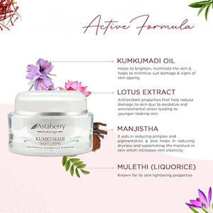 Night Cream for Glowing Skin – Astaberry Indulge Kumkumadi Skin Brightening & Hydrating Night Cream