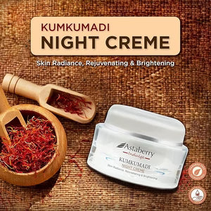 Night Cream for Glowing Skin – Astaberry Indulge Kumkumadi Skin Brightening & Hydrating Night Cream