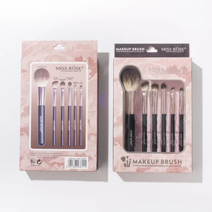 Makeup Brush Set Miss Rose - Professional 6 Marble