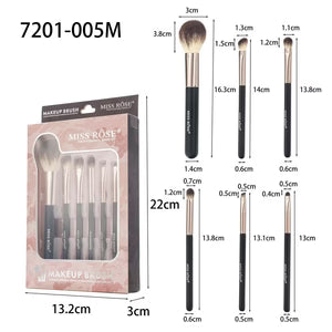 Makeup Brush Set Miss Rose - Professional 6 Marble